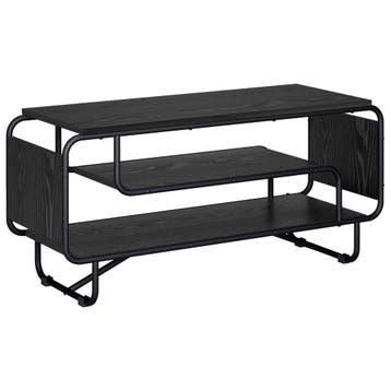 vidaXL TV Stand 98 x 36 x 45 cm Zwart eiken Bewerkt hout, Verzenden