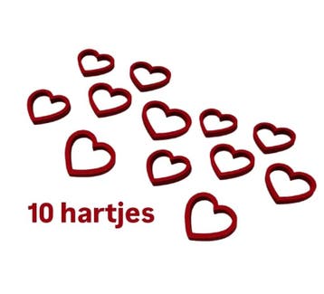 10x Rode houten hartjes - rood - valentijn - liefde - tro..., Verzenden