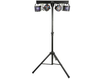 QTX LED FX Bar Derby Standaard, 2 RGBW Par Spots, 2 Derby, Nieuw