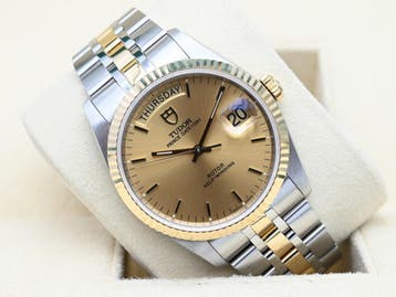 Tudor Prince Date Day Ref. 76213 Year 2007 (Box & Papers), Ophalen of Verzenden, Zo goed als nieuw, Polshorloge, Overige merken