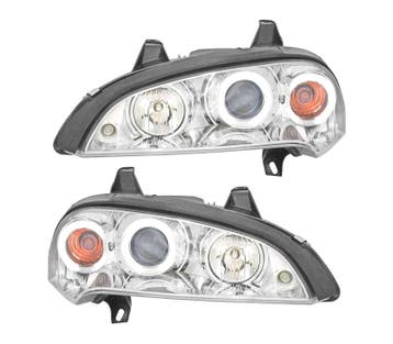 Phares Pour Opel Tigra 95-03 Angel Eyes Ccfl Fond Chromé, Autos : Pièces & Accessoires, Verzenden