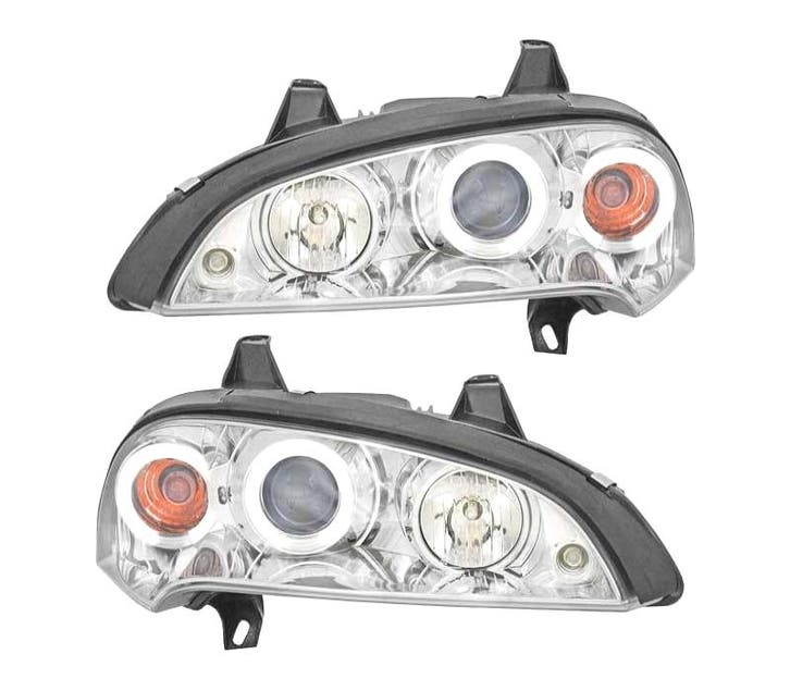 Phares Pour Opel Tigra 95-03 Angel Eyes Ccfl Fond Chromé, Autos : Pièces & Accessoires, Éclairage, Envoi