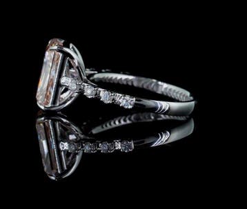 Zonder minimumprijs - Ring - 14 karaat Witgoud - 4.30ct. tw., Nieuw