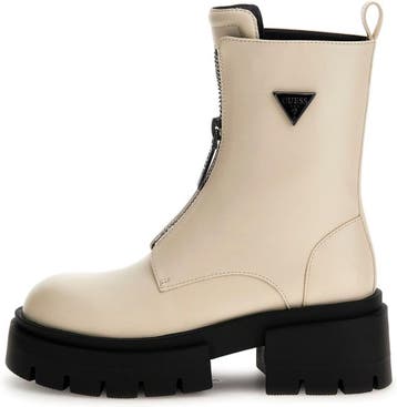 Guess Leila Dames Veterboots Kuntstleer Milk - Maat 37, Kleding | Dames, Verzenden, Nieuw