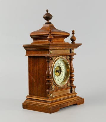 Pendule - Junghans - Antiek Hout, Messing, Glas - 1900-1910