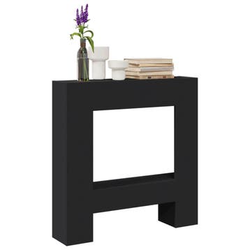 vidaXL Haardombouw 81x18x82 cm bewerkt hout zwart, Huis en Inrichting, Verzenden, Nieuw