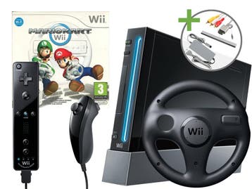 Nintendo Wii Starter Pack - Mario Kart Motion Plus Black, Verzenden