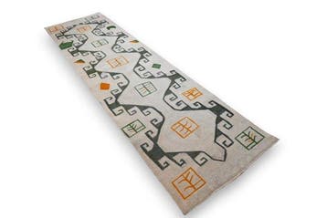 Lange vintage Kurdi - Loper - 325 cm - 90 cm - met, Nieuw