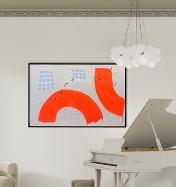 Stefanie Raus - Orange Hellblau 1941 XXL, Antiquités & Art