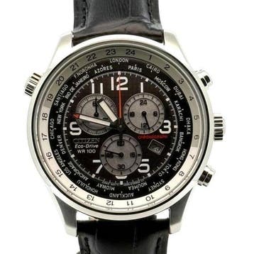 Citizen - Solar Eco-Drive Aviator Pilot Chronograph World, Nieuw