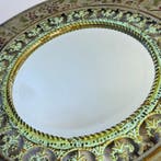 Wandspiegel - Glas, IJzer - Vintage facet geslepen spiegel