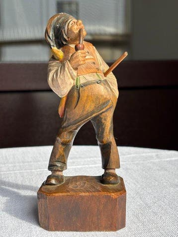 Figuur - Charaktervolle bäuerliche Schnitzfigur - Hout