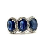 Bague de cocktail - 18 carats Or blanc - 5.65ct. tw. Saphir