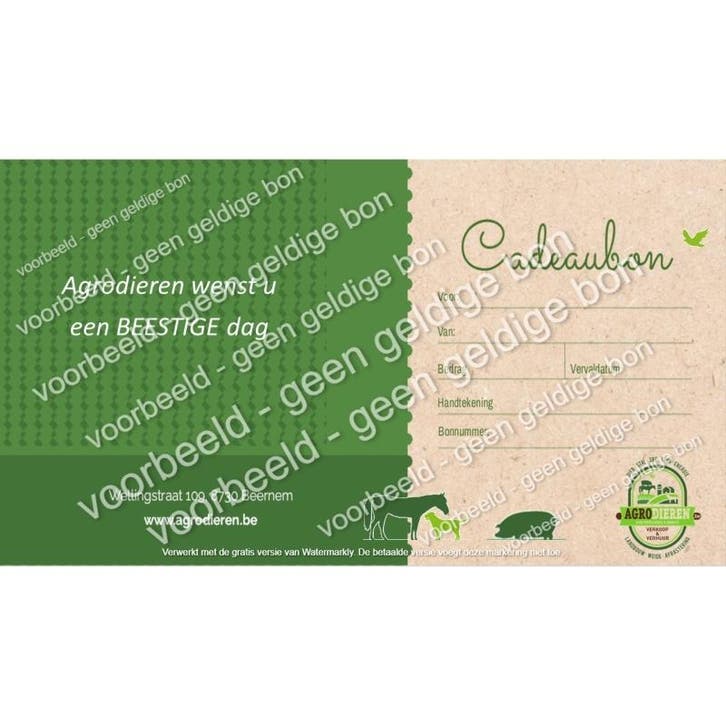 Cheque cadeau agrodieren - 25 euro, Tickets en Kaartjes, Kortingen en Cadeaubonnen