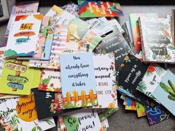 70 Inspiratie kaartjes 5x8cm (Kleine Kaartjes), Divers, Cartes de voeux, Verzenden