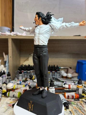 Figuur - Michael Jackson - hand-painted figurine - Hars,