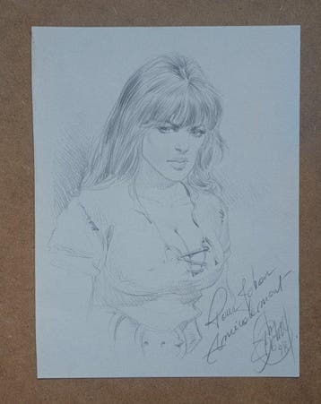 Delaby - 1 Originele tekening met handtekening - LÉtoile