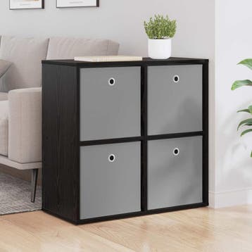 vidaXL Dressoir Zwart Eiken 68,5 x 32 x 67 cm, Verzenden, Nieuw