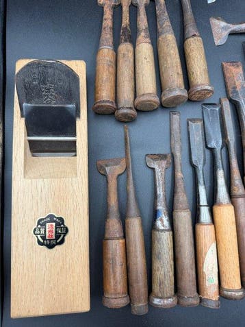 Werkgereedschap Vintage - Japanse houtsnijgereedschappen