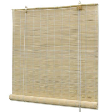 vidaXL Rolgordijn 120x220 cm bamboe natuurlijk, Huis en Inrichting, Verzenden, Nieuw