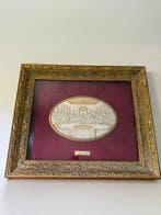 Tableau décoratif avec plaque ovale en relief - La Cène de, Antiquités & Art