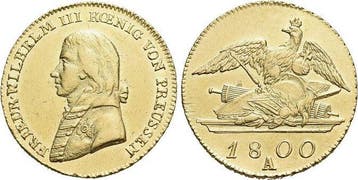 Goud-doppel-friedrichsdor 1800 A Brandenburg-Preussen Pru..., Timbres & Monnaies, Verzenden