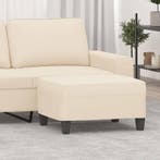 vidaXL Voetenbank 70x55x41 cm microvezelstof beige, Huis en Inrichting, Zetels | Voetbanken en poefs, Verzenden, Nieuw