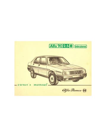 1984 ALFA ROMEO 90 2.5 Q INIEZIONE INSTRUCTIEBOEKJE ENGELS, Ophalen of Verzenden