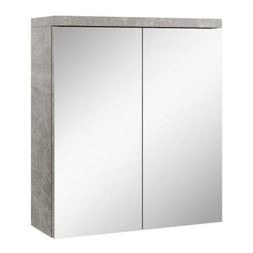 Spiegelkast Toledo 60 x 20 x 60 cm Beton Grijs Badkamerkast, Verzenden, Nieuw
