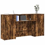 vidaXL Receptiebalie 200x50x103,5 cm bewerkt hout gerookt, Verzenden, Nieuw