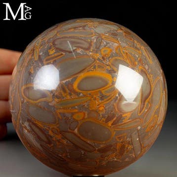 Ajooba Jasper Sphere - Zeer verzamelbare Indiase Ajooba