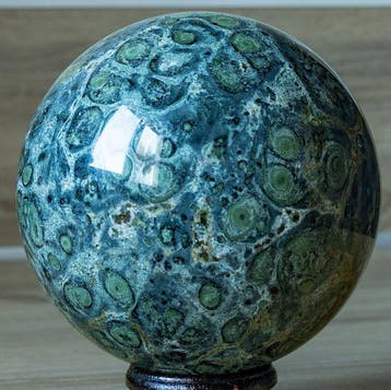 Jaspis Fine Large green Kambaba Eldariet sphere - Hoogte: