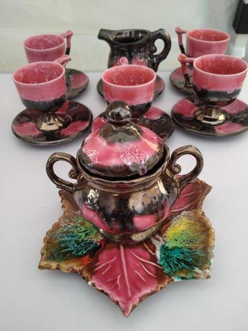 Vallauris - Koffie- en theeservies (13) - Aardewerk, Antiek en Kunst