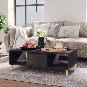 vidaXL Salontafel 103,5x60x35 cm bewerkt hout hoogglans, Huis en Inrichting, Verzenden, Nieuw