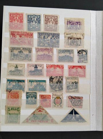 Espagne 1936/1939 - Belle collection de timbres de la guerre