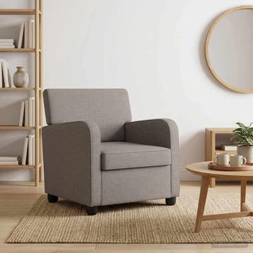 vidaXL Fauteuil Taupe Stof, Verzenden