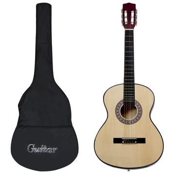 vidaXL Gitaar klassiek beginner met tas 4/4 39, Verzenden