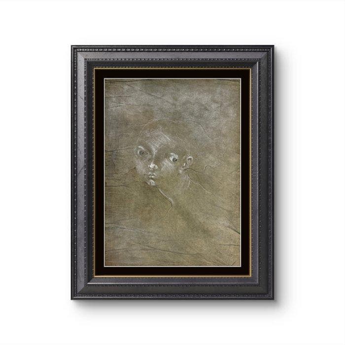 Robert Detheux (1932-2010) - La fille aux yeux gris -, Antiek en Kunst, Kunst | Designobjecten
