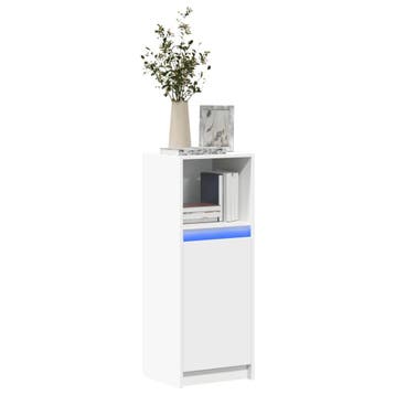 vidaXL Dressoir met LED 38x34x100 cm bewerkt hout wit, Verzenden, Nieuw