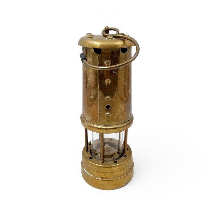 Eccles, Manchester - Olielamp - Oude mijnlamp - Glas,, Antiek en Kunst, Curiosa en Brocante