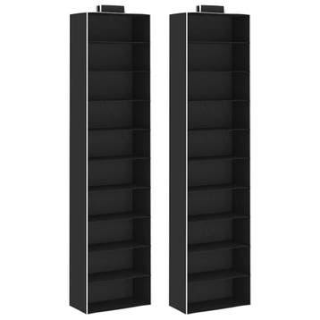 vidaXL Kledingorganisers hangend 2 st met 10 schappen stof, Verzenden, Nieuw