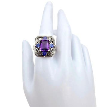 Zonder minimumprijs - Harry Ivens - Ring Zilver - Amethist ,, Nieuw