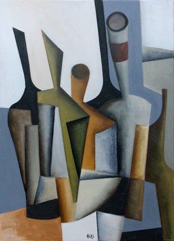 Vova Titov - Glasses, Antiek en Kunst, Kunst | Schilderijen | Modern