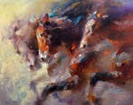 Aziz Sulaimanov - Wild Horse Herd, Antiek en Kunst