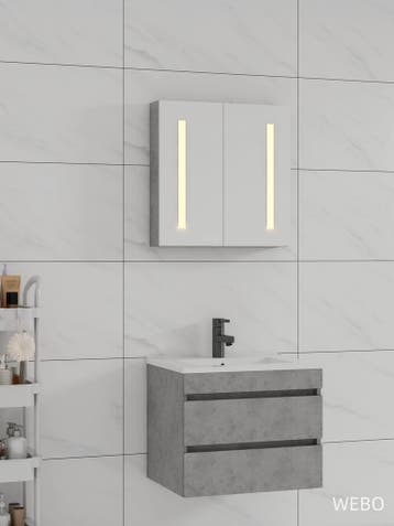 SALE ! Badkamermeubel Paris Badmeubel Set met spiegelkast, Verzenden