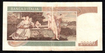 Italië. - 20.000 Lire 1975 Tiziano - Gigante BI 77A; Pick, Timbres & Monnaies