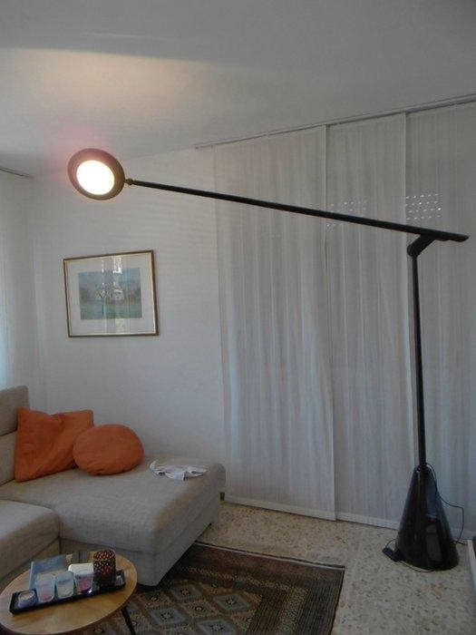 Lampe - Opaline, Acier - Lampe sur pied avec une base en, Antiek en Kunst, Curiosa en Brocante