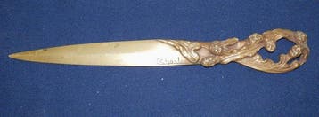 Bronzen Art Nouveau briefopener - Gesigneerd C.Charles -