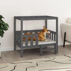 vidaXL Hondenmand 95,5x73,5x90 cm massief grenenhout grijs, Verzenden