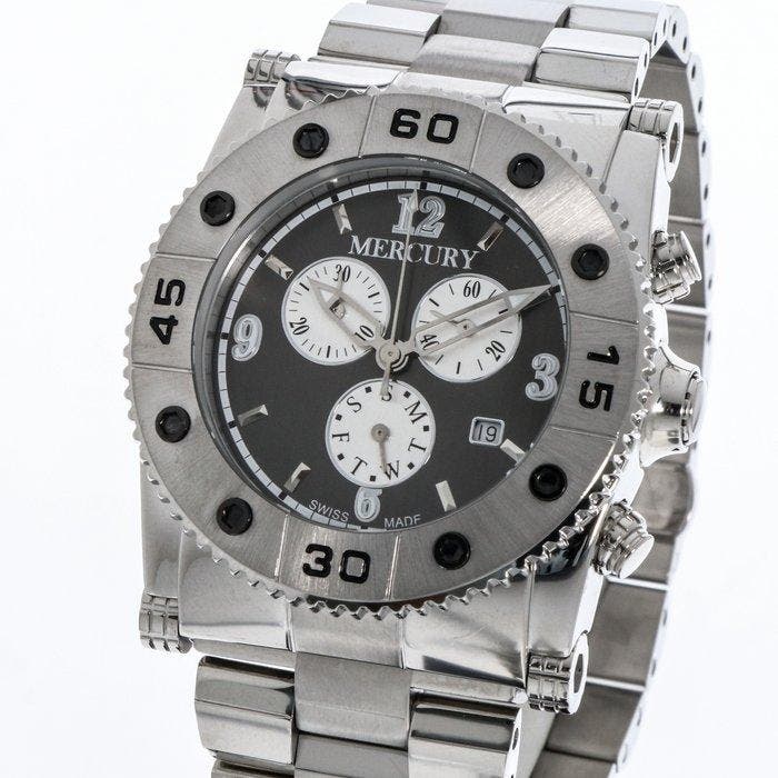 MERCURY - Swiss Made Watch - ME1060-SS-3 - Zonder, Handtassen en Accessoires, Horloges | Heren